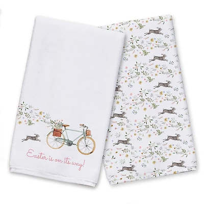 Easter Bike Tea Towel - Set of 2