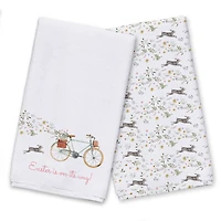Easter Bike Tea Towel - Set of 2