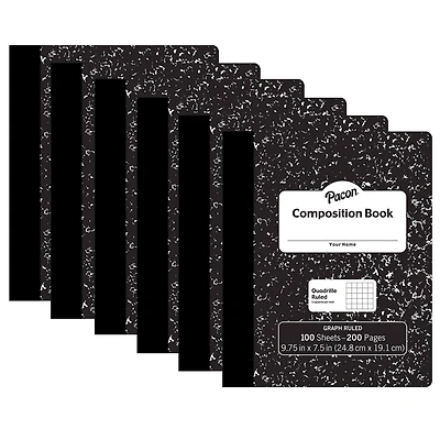 Pacon® Black Marble Composition Book, 6ct.