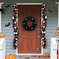 6ft. Orange, Black & White Ghost & Ornament Garland by Ashland®