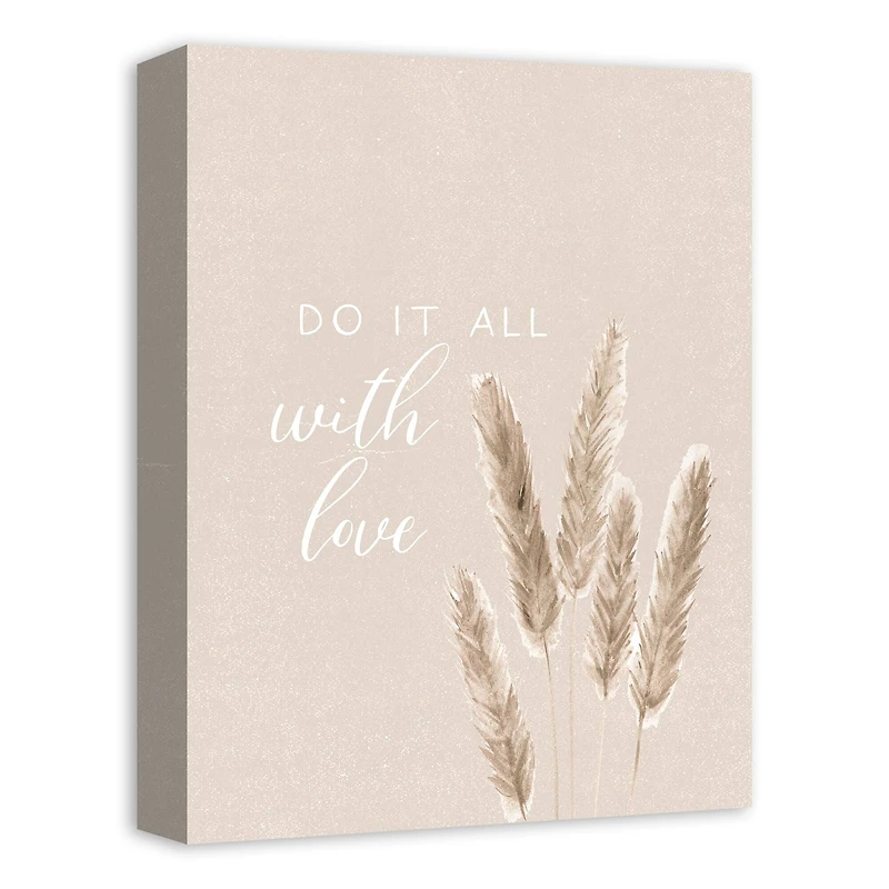 Do It All With Love 12" x 16" Canvas Wall Art