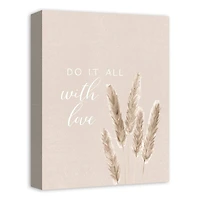 Do It All With Love 12" x 16" Canvas Wall Art