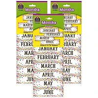 Teacher Created Resources Confetti Monthly Headliners, 3 Packs of 36