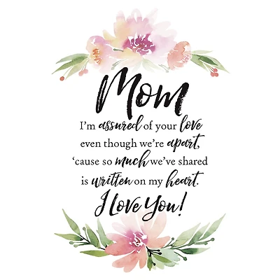 Woodland Grace Series Mom, I'm Assured Wood Plaque With Easel