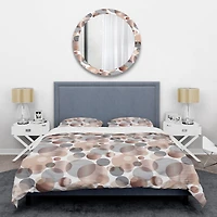 Designart 'Circular Abstract Retro Geometric XIII' Mid-Century Duvet Cover Set