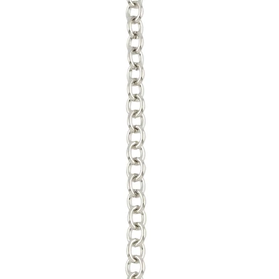 7.5" Rhodium Cable Charm Bracelet by Bead Landing™