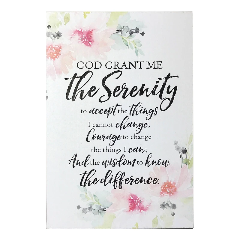 Lela & Ollie Serenity Prayer Plaque with Easel