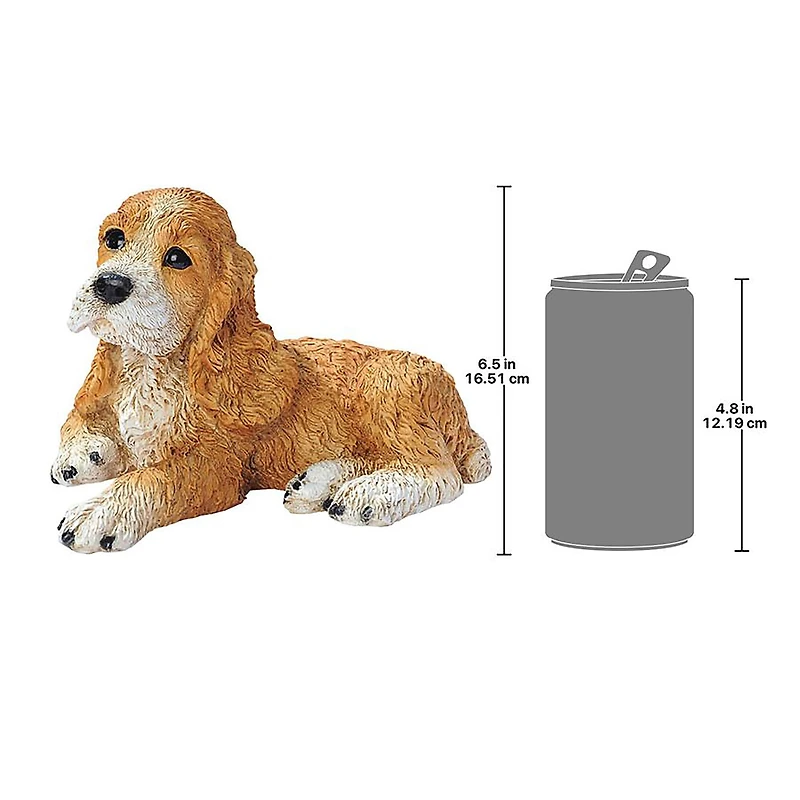 Design Toscano 10" Brown Cocker Spaniel Puppy Dog Statue