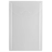 JAM Paper 4.125" x 6" Clear Plastic Tuck Flap Closure Envelopes, 12ct.