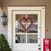 Glitzhome® 17" Valentine's Berry Heart Wreath