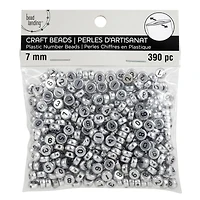 Plastic Number Circle Craft Beads by Bead Landing™, 7mm