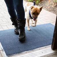 DII® Blue & Black Walk Off Utility Doormat, 30" x 48"