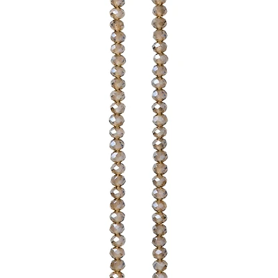 Silver Glass Small Faceted Rondelle Beads, 3mm by Bead Landing™