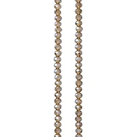 Silver Glass Small Faceted Rondelle Beads, 3mm by Bead Landing™