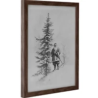 12" x 16" Black & White Santa Sketch with Tree Wall Décor by Ashland®