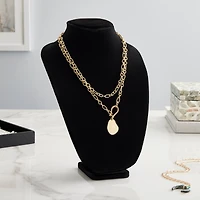 12" Black Velvet 3D Necklace Stand by Bead Landing™