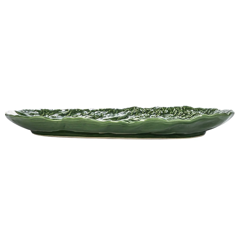 Hello Honey® 13.5" Green Cabbage Ceramic Serving Plates, 6ct.