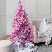 5ft. Pre-Lit Peppermint Pine Artificial Christmas Tree, Warm White LED Lights by Ashland®