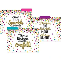 Teacher Created Resources Confetti File Folders, 2 Packs of 12