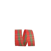 JAM Paper 1.375" x 25yd. Plaid Renee Ribbon
