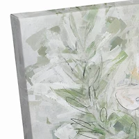 Dogwoods in Blue Vase Canvas Wall Art