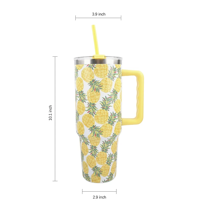 40oz. Pineapple Toss Stainless Steel Insulated Tumbler by Celebrate It™