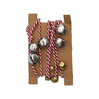 Hello Honey® 6ft. Red White Cord with Metal Bells Garland