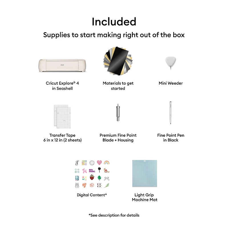 Cricut Explore® 4 in Seashell & Digital Content