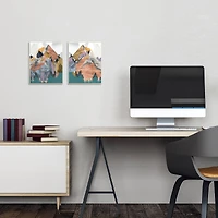 Stupell Industries Foil Collage Mountain Landscape Wall Plaque Set