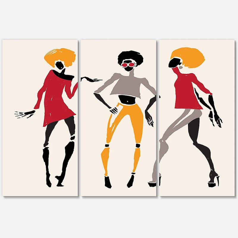 Designart - African American Women Silhouettes I