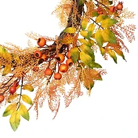 24" Berry & Leaves Fall Harvest Wreath