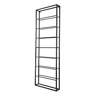 Black Metal Minimalistic 8 Bottle Wall Wine Rack with Open Style Frame