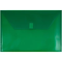 JAM Paper Booklet Plastic Envelopes with Hook & Loop Closure