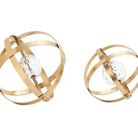 Metal Glam Geometric Sculpture Set