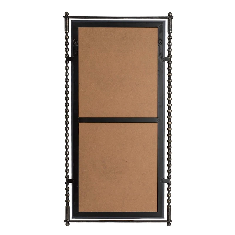 Hello Honey® 47.25" Black Cast Metal Framed Tall Wall Mirror