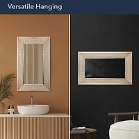 Head West Pave Brushed Nickel Stylish Bathroom & Wall Mirror