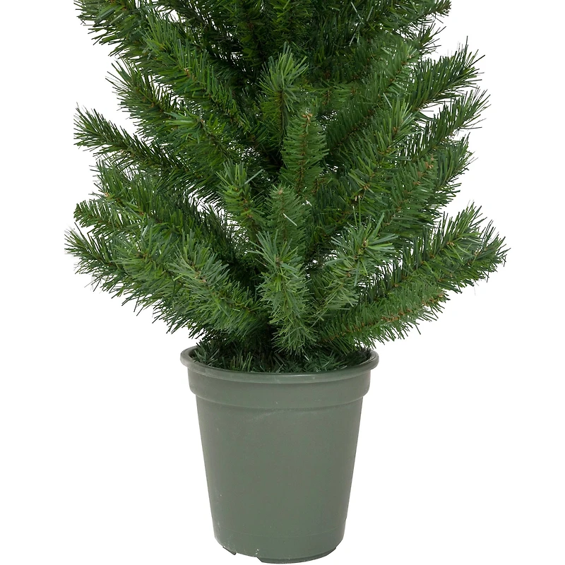 4ft. Unlit Virginia Pine Walkway Slim Artificial Potted Christmas Tree