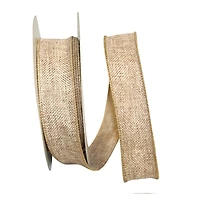 JAM Paper 1.5" x 25yd. Burlap Wired Ribbon