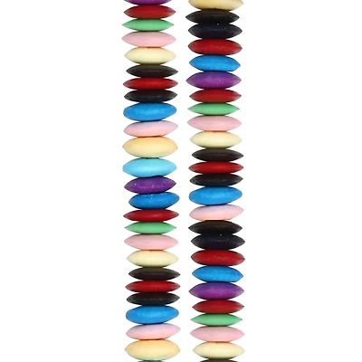 Multicolor Bone Rondelle Beads by Bead Landing®