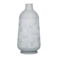 16" Gray Iron French Country Vase