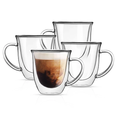 JoyJolt® 13.5oz. Serene Double Wall Coffee Glasses, 4ct.