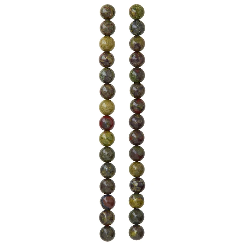 Dragon Blood Jasper Round Beads, 8mm by Bead Landing™