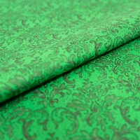 SINGER Christmas Holiday Green Damask Cotton Fabric