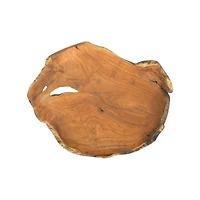 Hello Honey® 19.5" Decorative Hand-Carved Teakwood Bowl