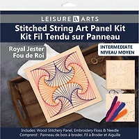 Leisure Arts® Intermediate Royal Jester Wood Stitched String Art Panel Kit