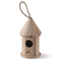 12 Pack: 5" Wooden Hut Birdhouse by Make Market®