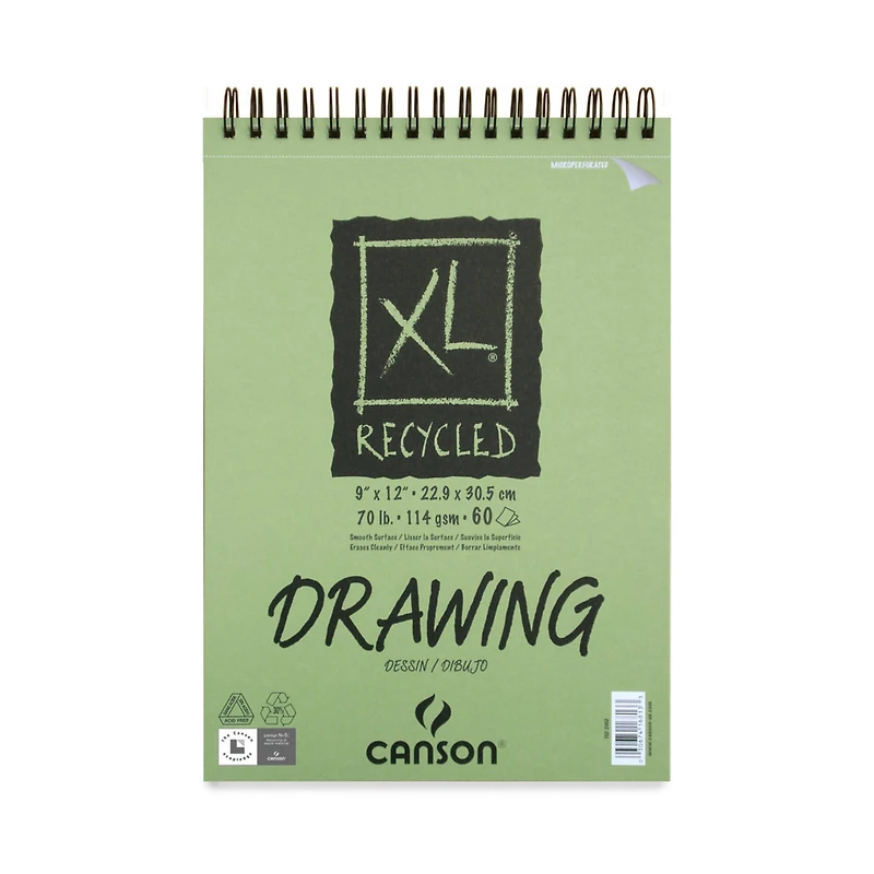 6 Pack: Canson® XL® Recycled Drawing Pad, 9" x 12"