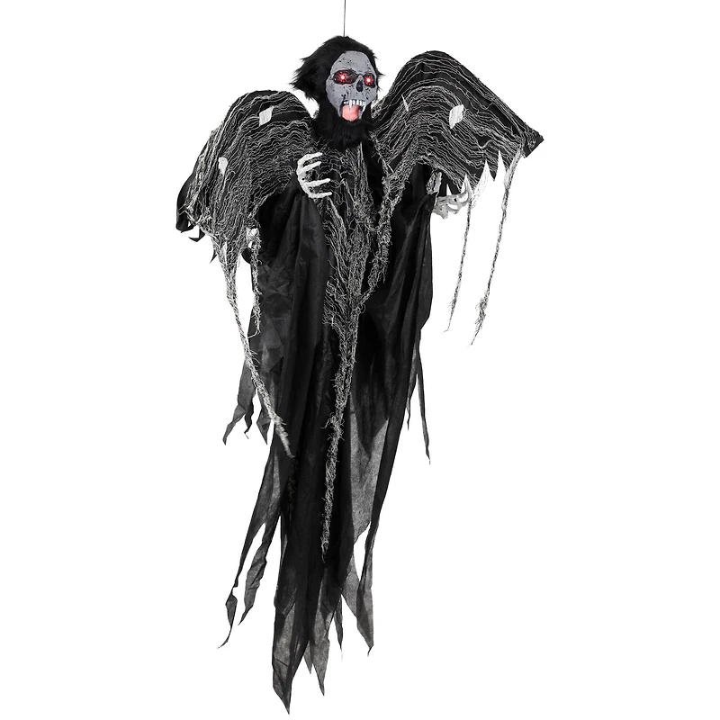 5ft. Animated Hanging Zombie Vampire with Lights & Sound Halloween Decoration