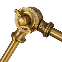 Hello Honey® 28.9" Adjustable Antique Brass Finish Wall Sconce with Black Rattan Shade