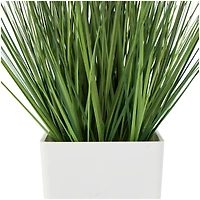20" Green Foliage Artificial Plant with White Pot